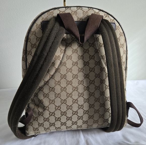 Gucci Beige and Brown GG Canvas Backpack main image 8